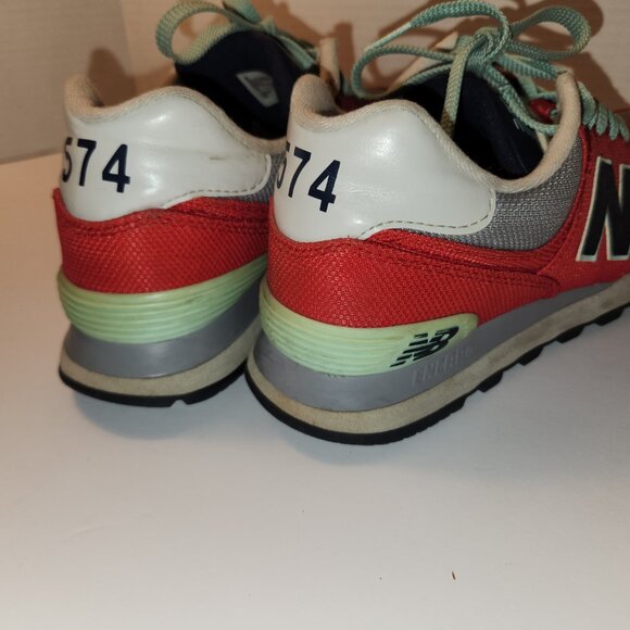 Red and Blue New Balance 574 Core Sneakers Trainers Size 9 Women - Picture 9 of 9
